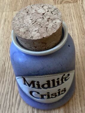 Real Brophy’s Jar - Handmade Ceramics - Blue/Cream - “Midlife Crisis “